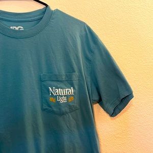 ROWDY GENTLEMEN natural light beer pocket shirt🍺💙